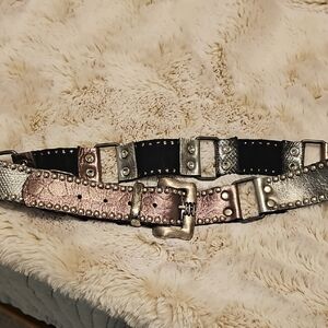 Leatherock Silver Studded Belt